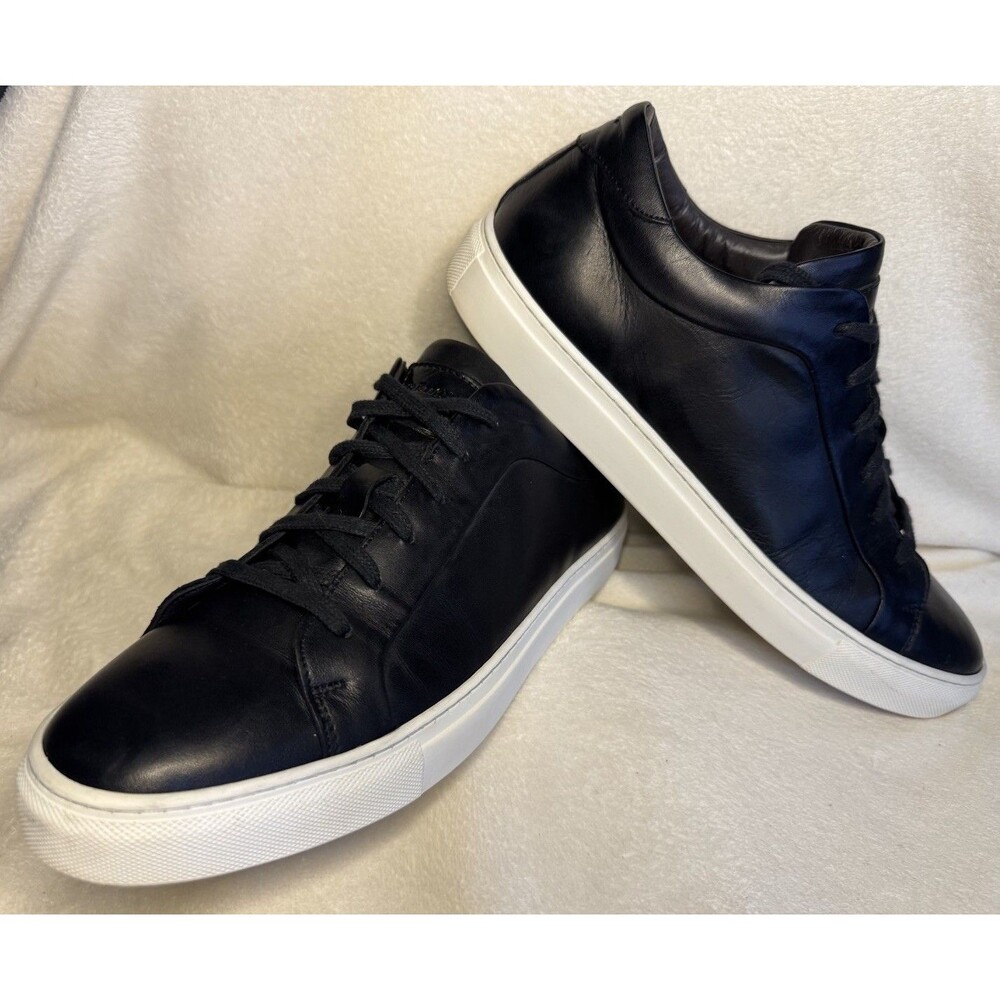 To Boot New York Adam Derrick Pullman Leather Sneakers Black Men Size 13 Italy